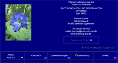Desktop Screenshot of exot-nutz-zier.de
